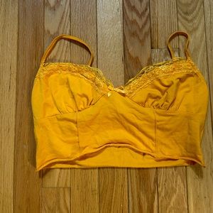 Yellow crop top - Princess Polly